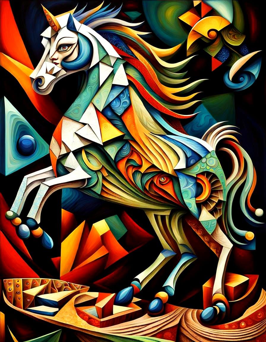 Cubism Unicorn