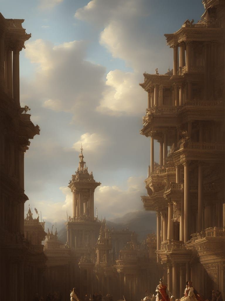 A portrait of the last king, romantic style painting, 8k resolution, hyperdetailed, volumetric lighting, By Jordan Grimm...