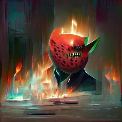 Sinister Fire Melon in Fantasy Style