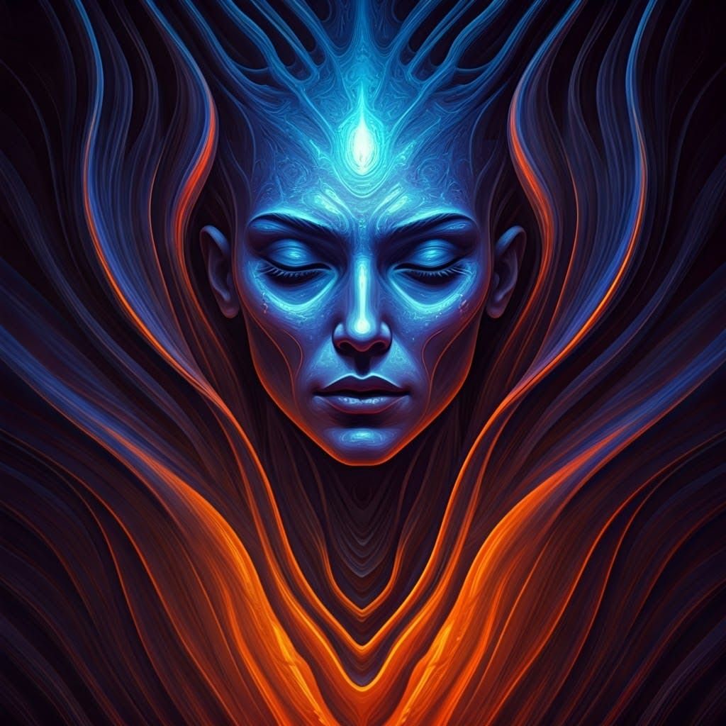 Ethereal Being Pulsates in Surrealist Dreamscape