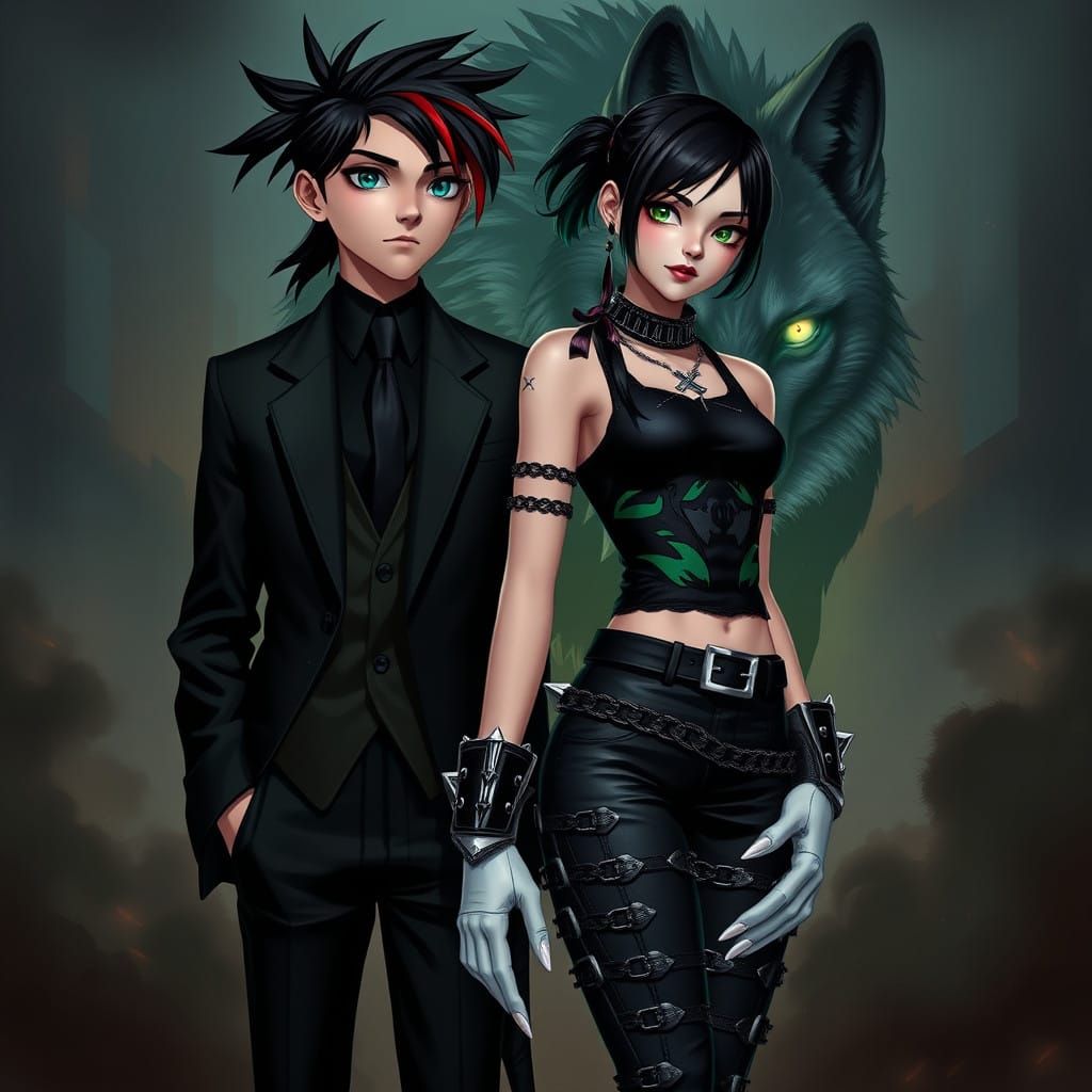 Teenage Heroes Confront a Majestic Werewolf in a Fantasy Adv...