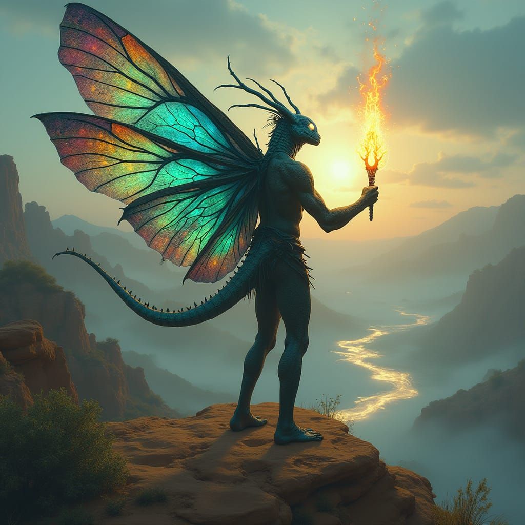 God Summons Forest in Fantasy Art Style