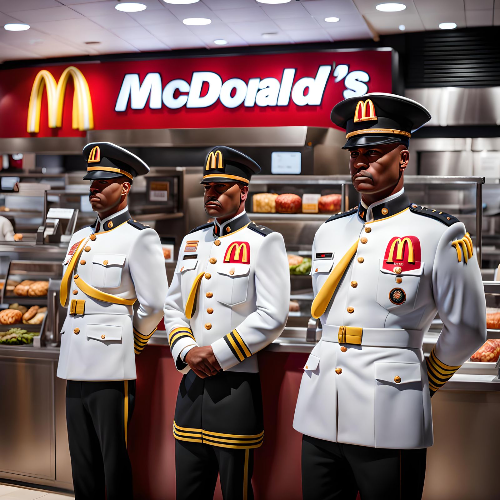 McDonald's Restaurant Soldiers: Realistic Anatomical Depicti...