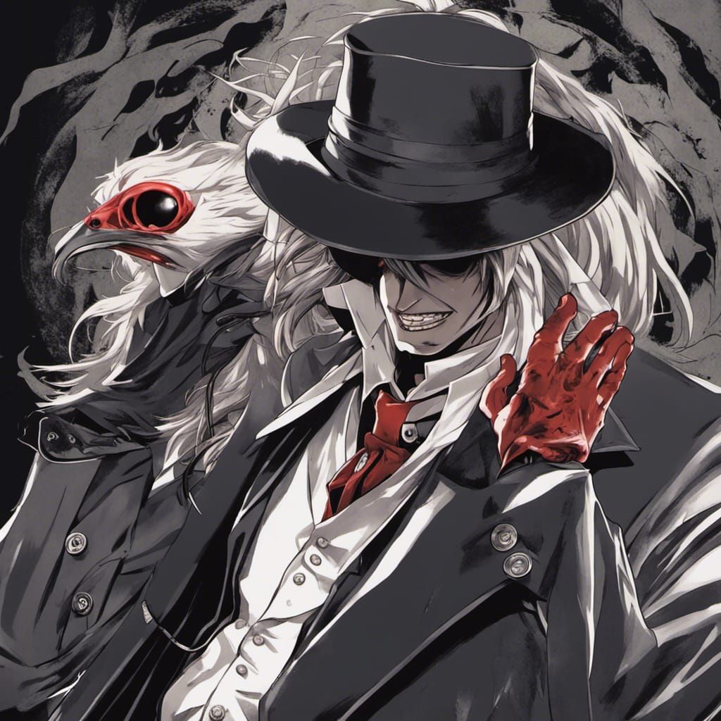 Alucard from Hellsing in Anime Key Visual Style