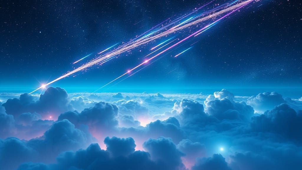 Surreal Cosmic Dreamscapes in Neon Lights