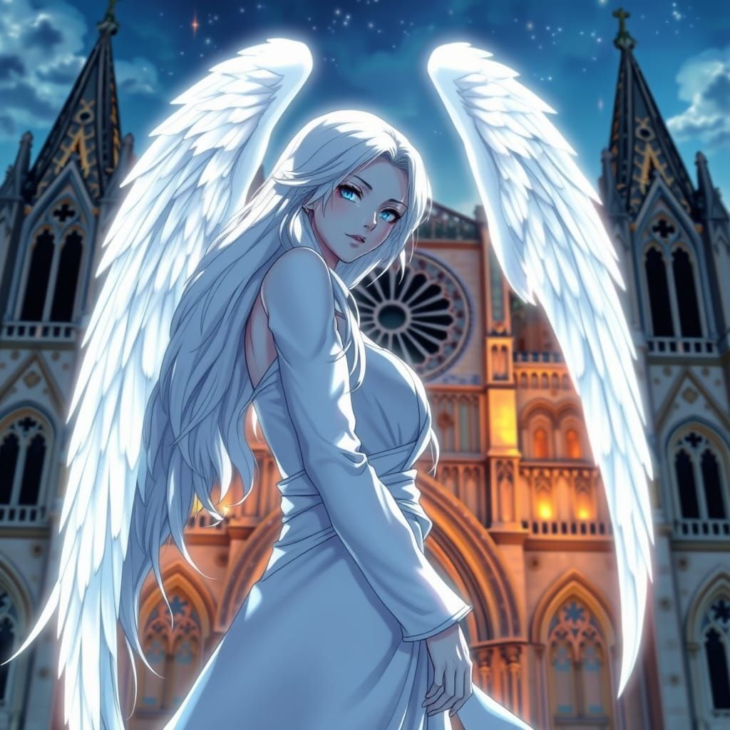 Anime Angel Vados at Notre Dame Cathedral