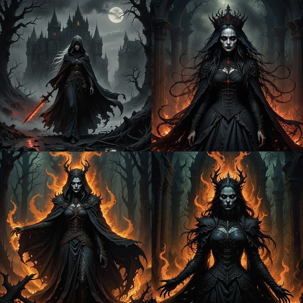 Ethereal Horror Queen Rises from Shadowfire