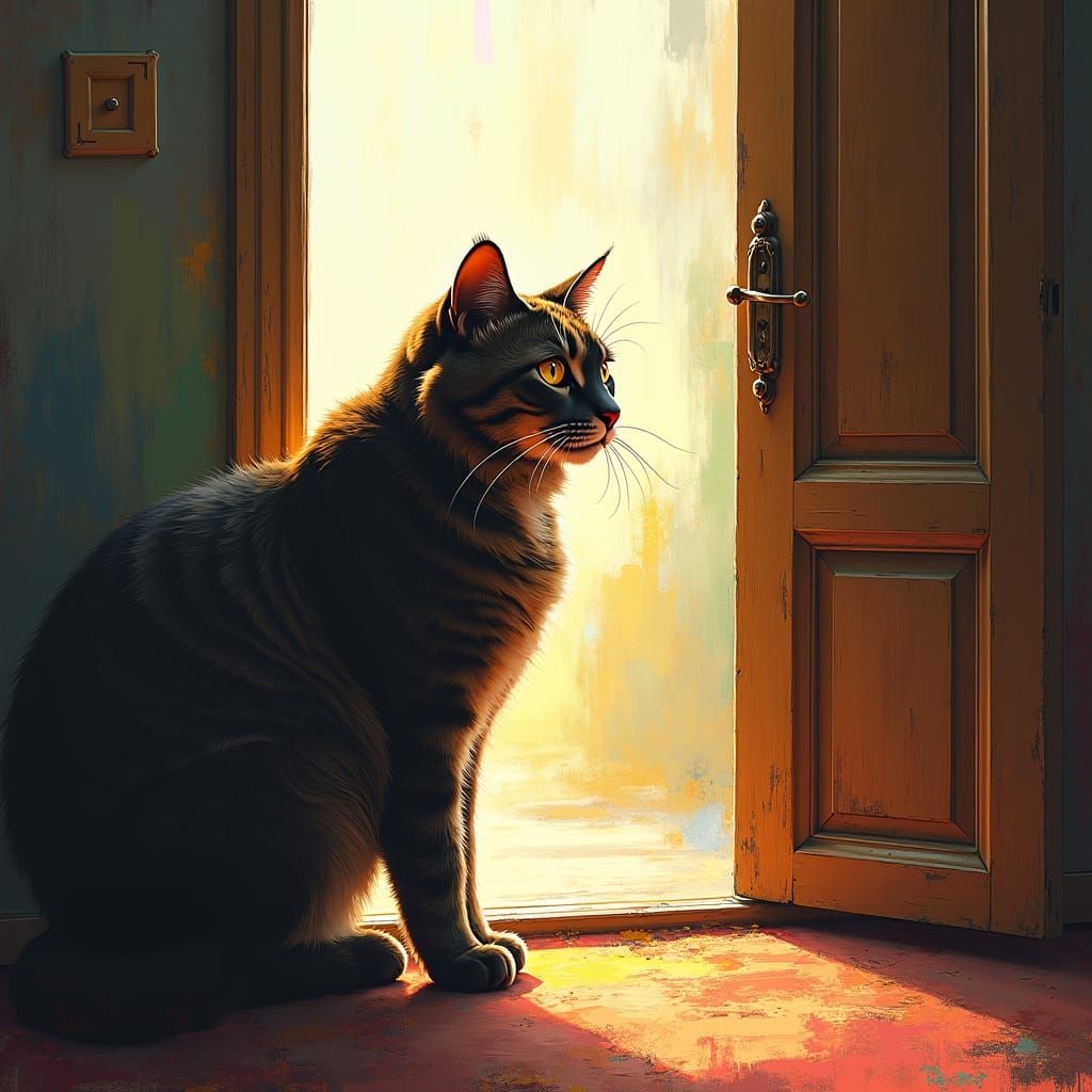 Majestic Cat Portrait in Hyper-Realistic Detail