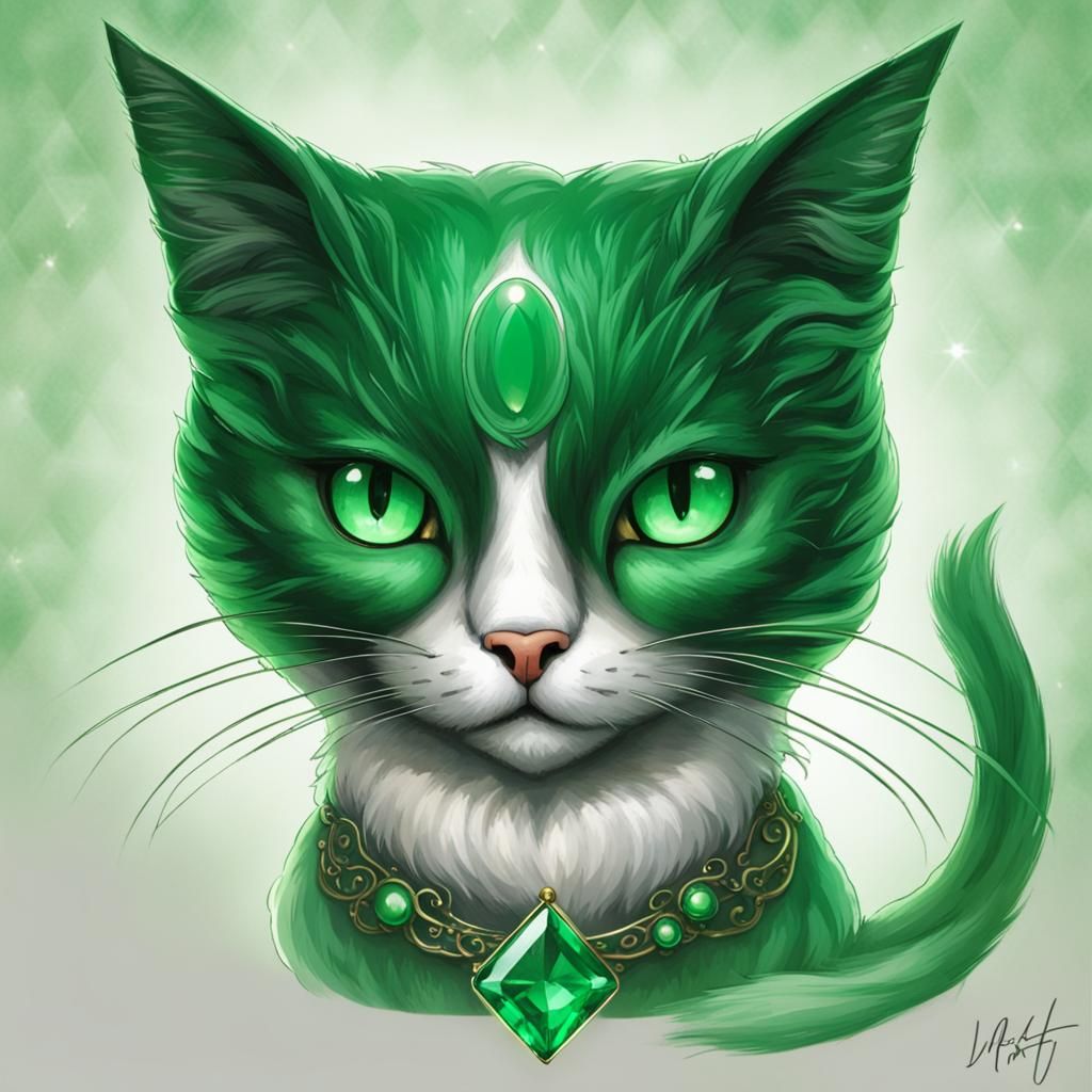 Emerald Kitty Generated by AI