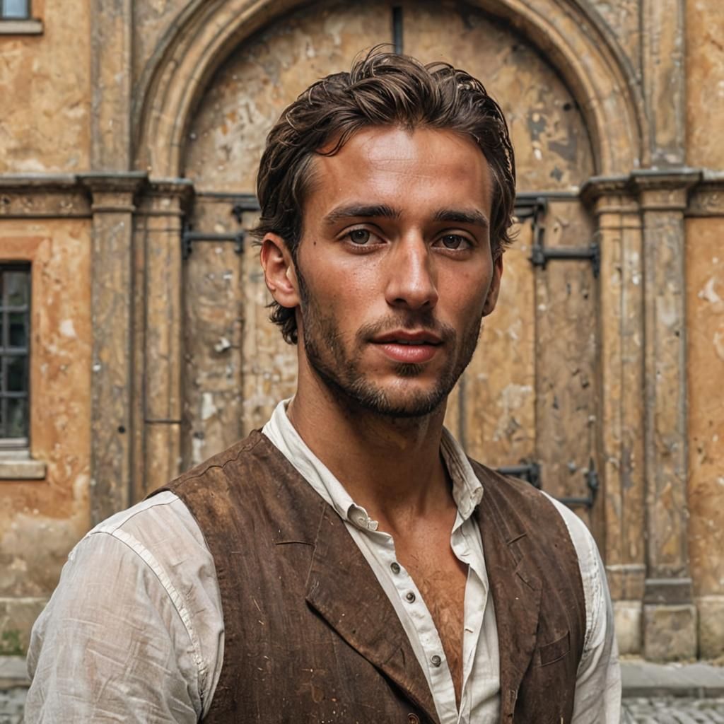 Surprised Man in Symbolic Style of Gustave Moreau