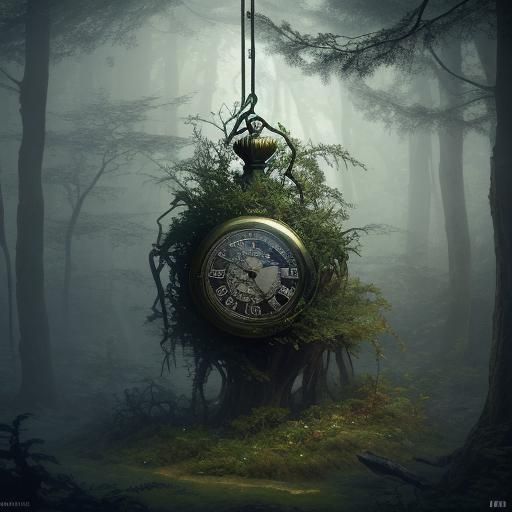 Frozen Forest Inside Antique Pocket Watch
