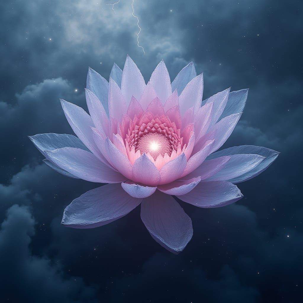 Crystal Lotus in Cosmic Storm Eye