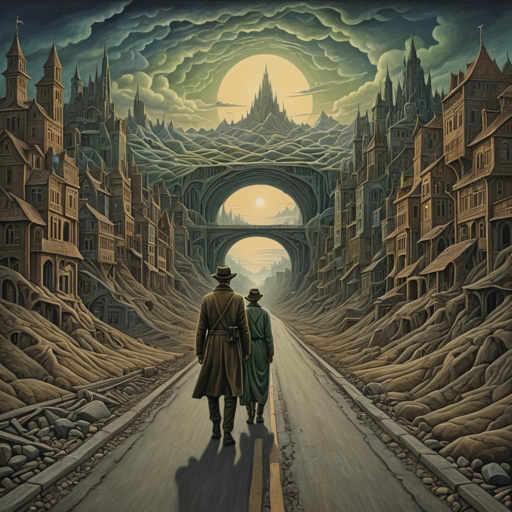 Dystopian Twilight Road to Nowhere