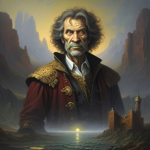 Whimsical Oil Painting of The Everlasting Tomfooler