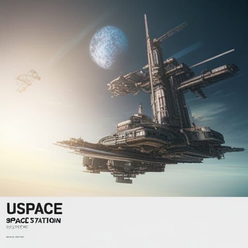 Space Station Above Post-Apocalyptic Chiba City