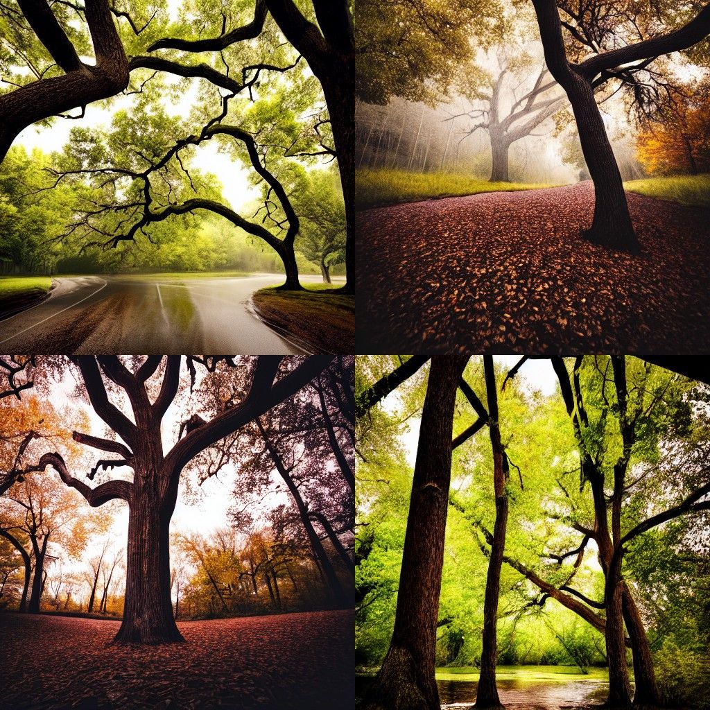 Surreal Anime Hickory Tree by Nutty Creek