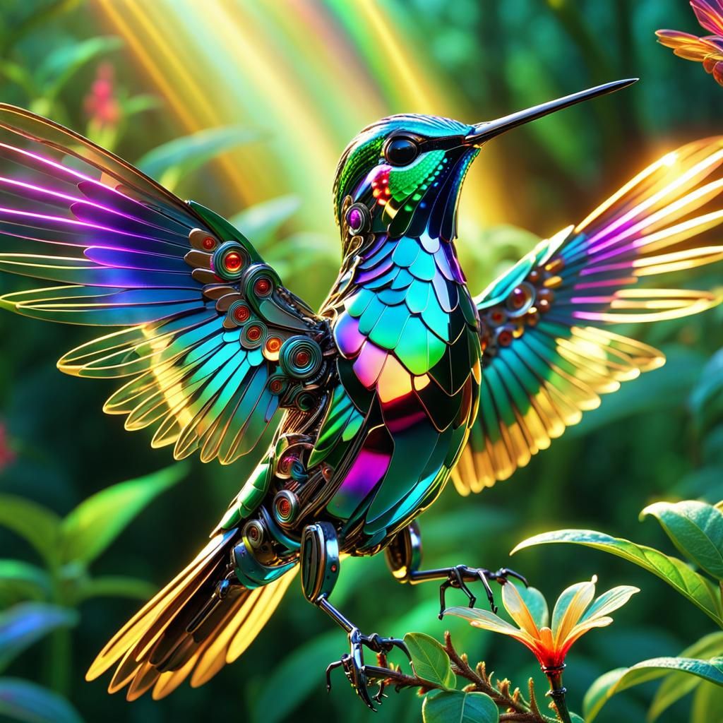 Cyborg Hummingbird! 🌈