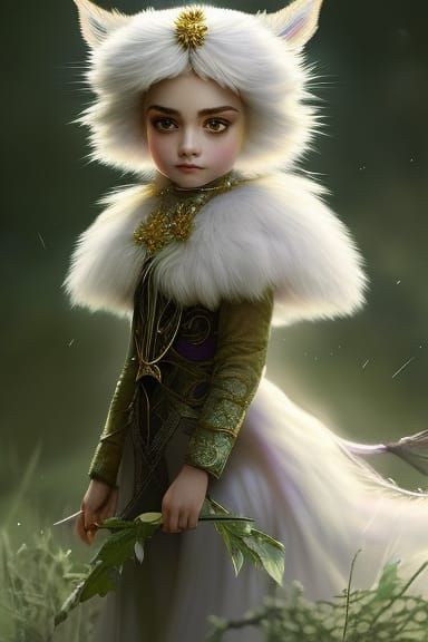 Filigree Gremlin Portrait in Overgrown Mushroom Circle