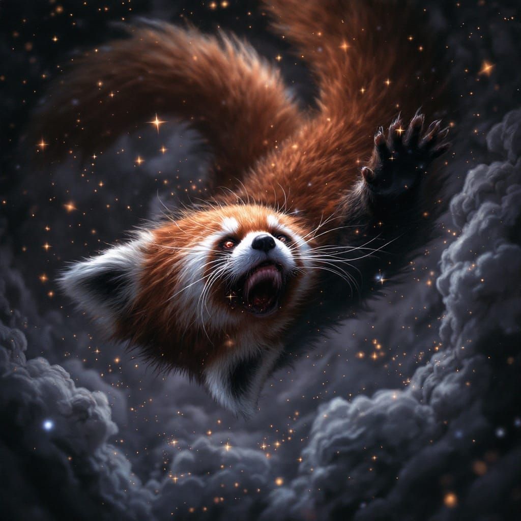 Red Panda's Macabre Sparkle Void Journey
