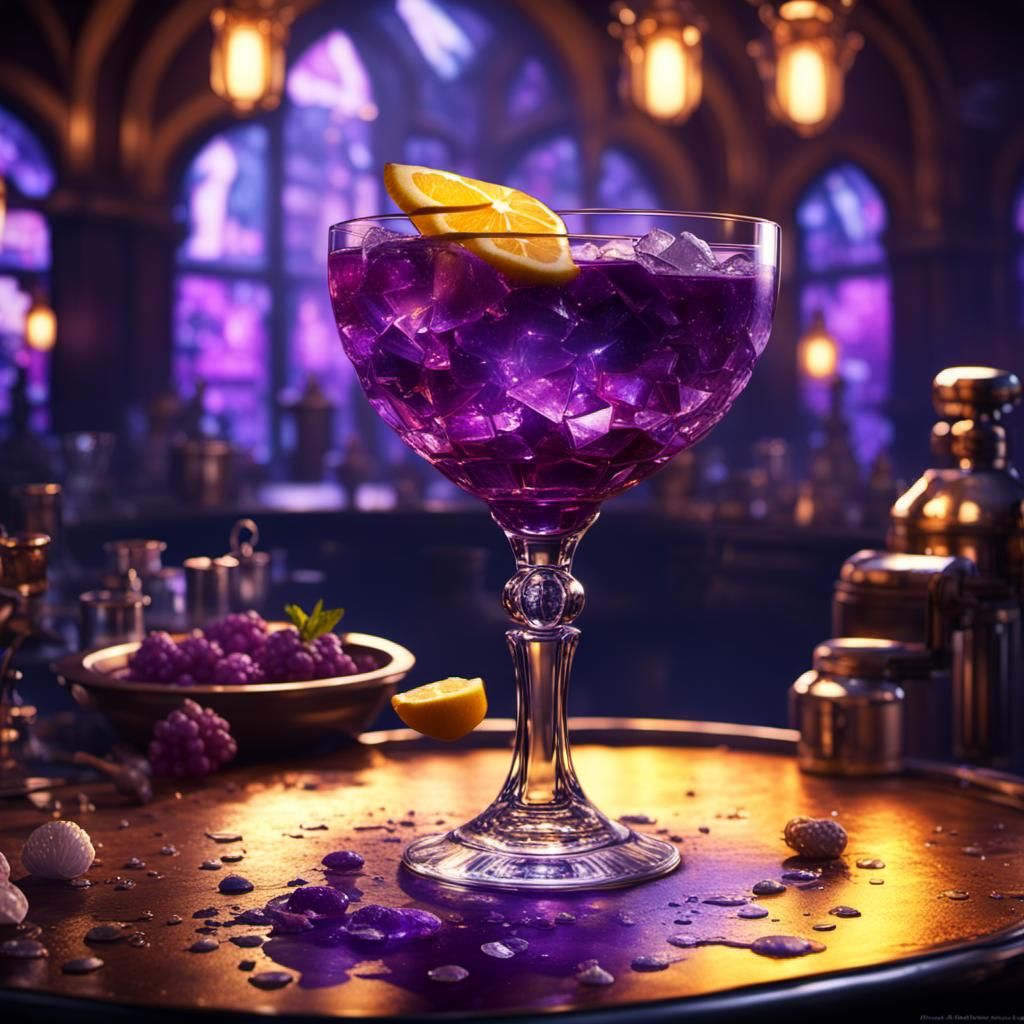 Dark Fantasy Bartender Cocktail in 8K Resolution