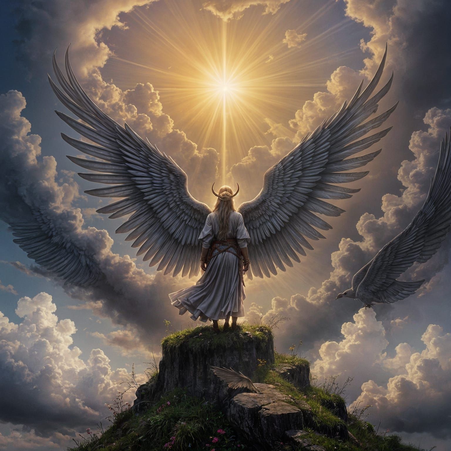 Angelic Figure in Divine Light