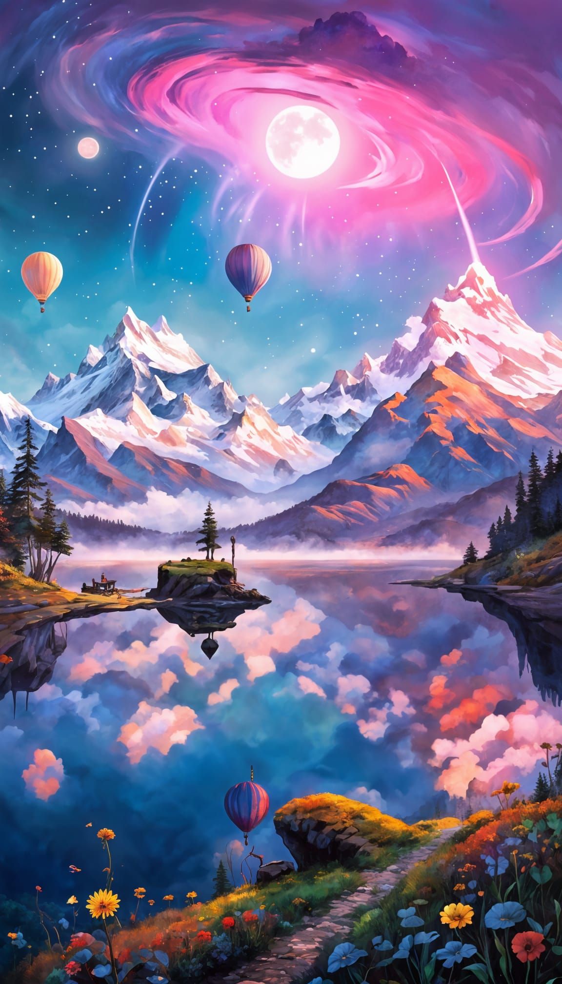 Colorful Sci-Fi Fairytale Landscape