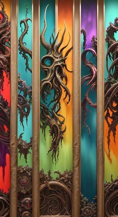 Eerie Creatures Emerge in Maximalist Art Display