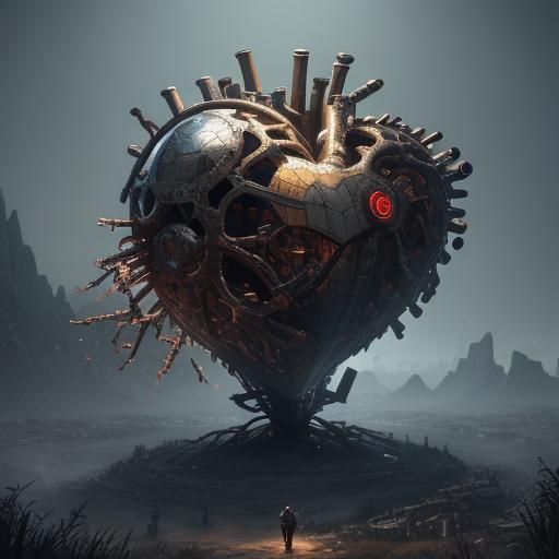 Human Heart in Edelmann Style, 3D Render