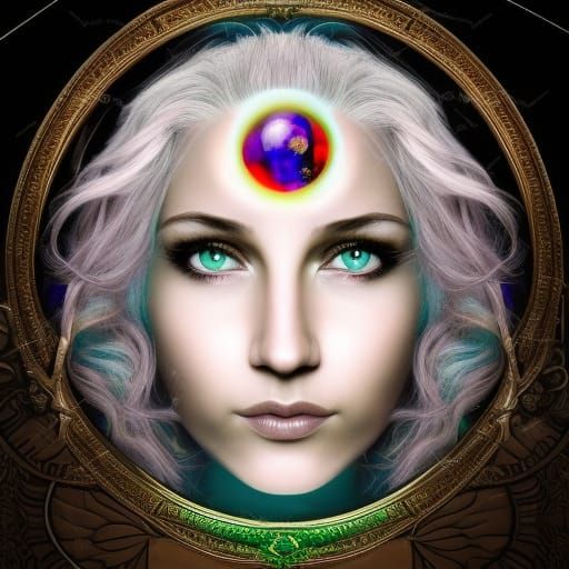 Mystic Fortune Teller Portrait in Detailed Matte Painting