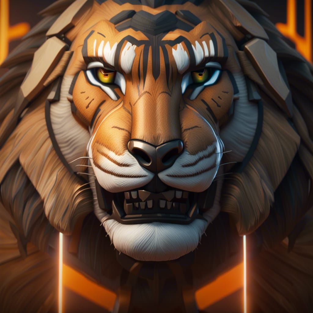 Liger Jedi Knight in 3D Game Cinematic Style