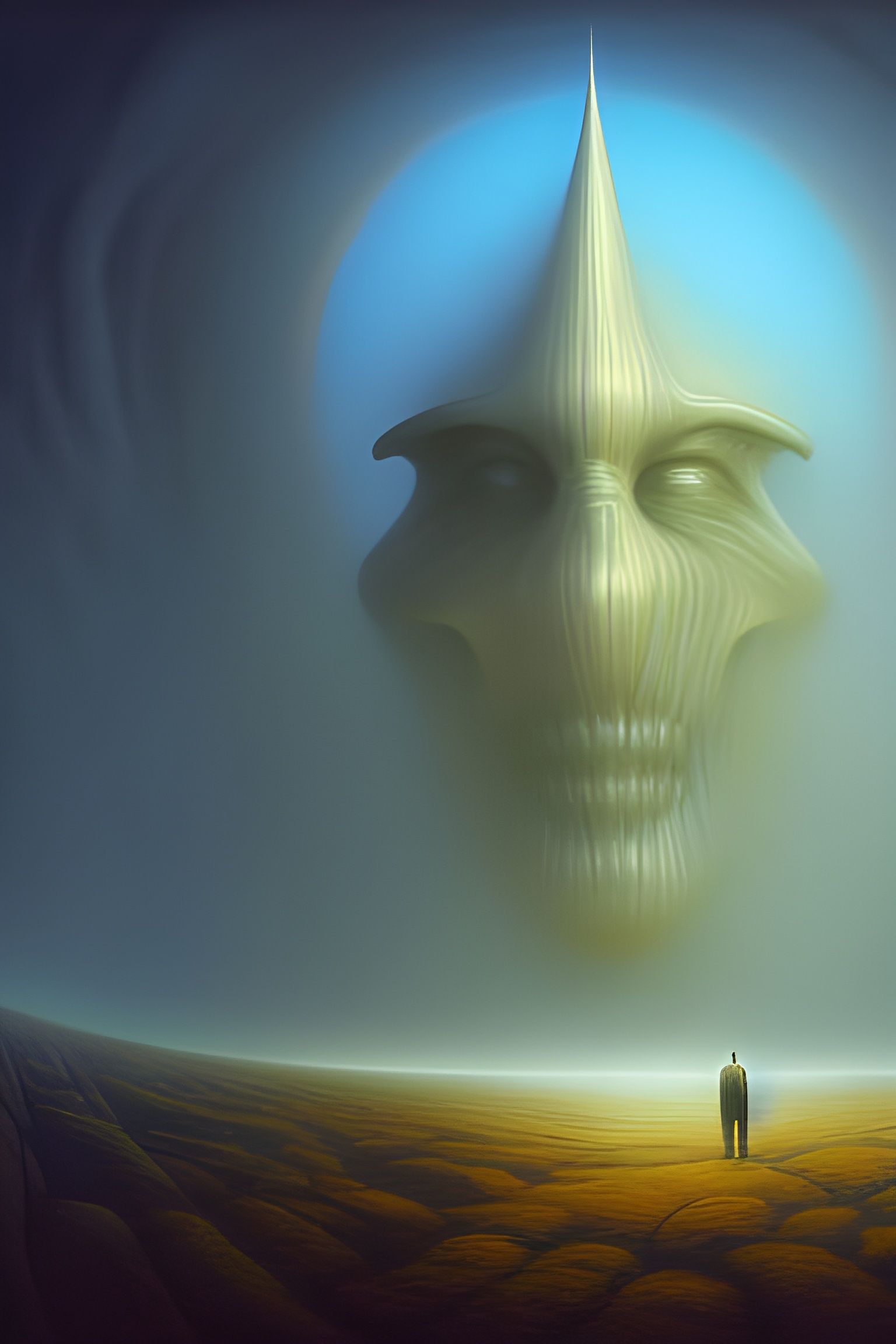 Gigantic Ghost Monster Dreamscape as Surrealist Art