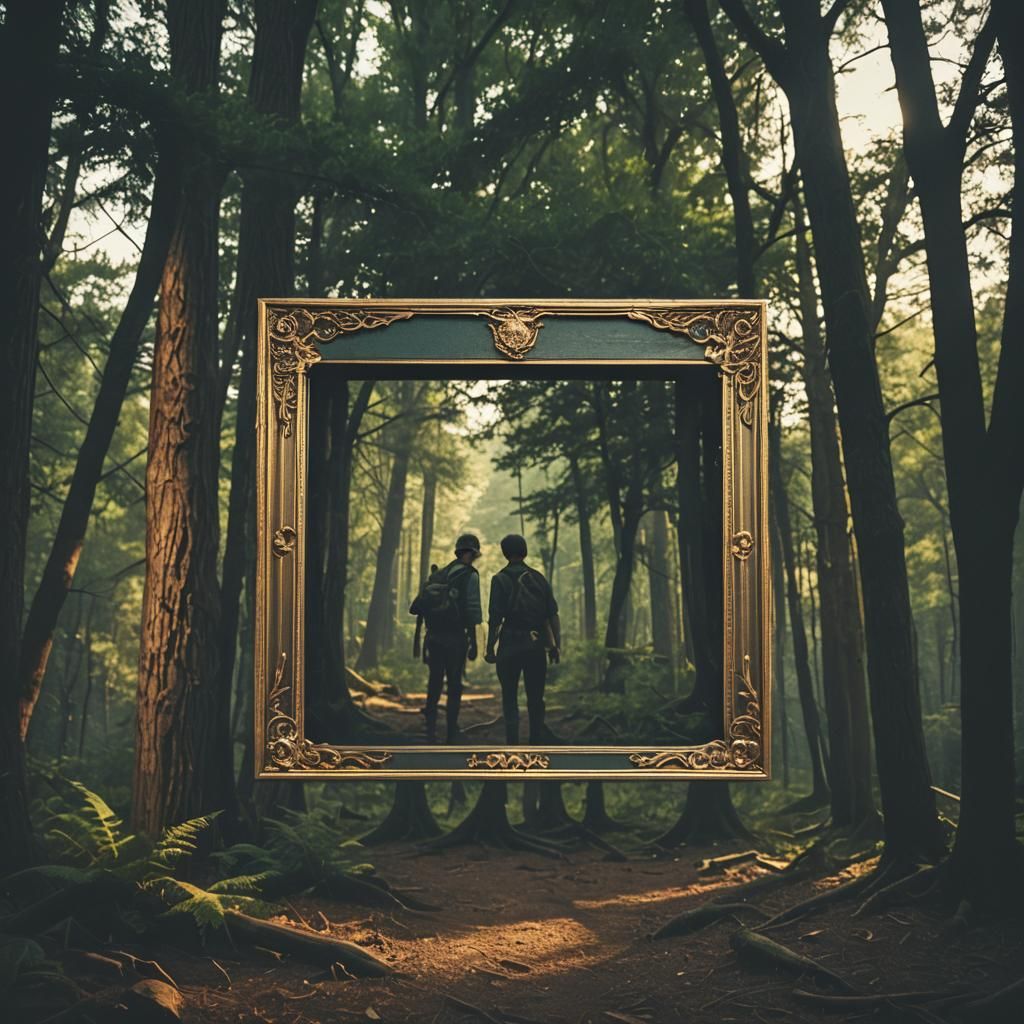 Dramatic Book Frame in Cinematic Film Style