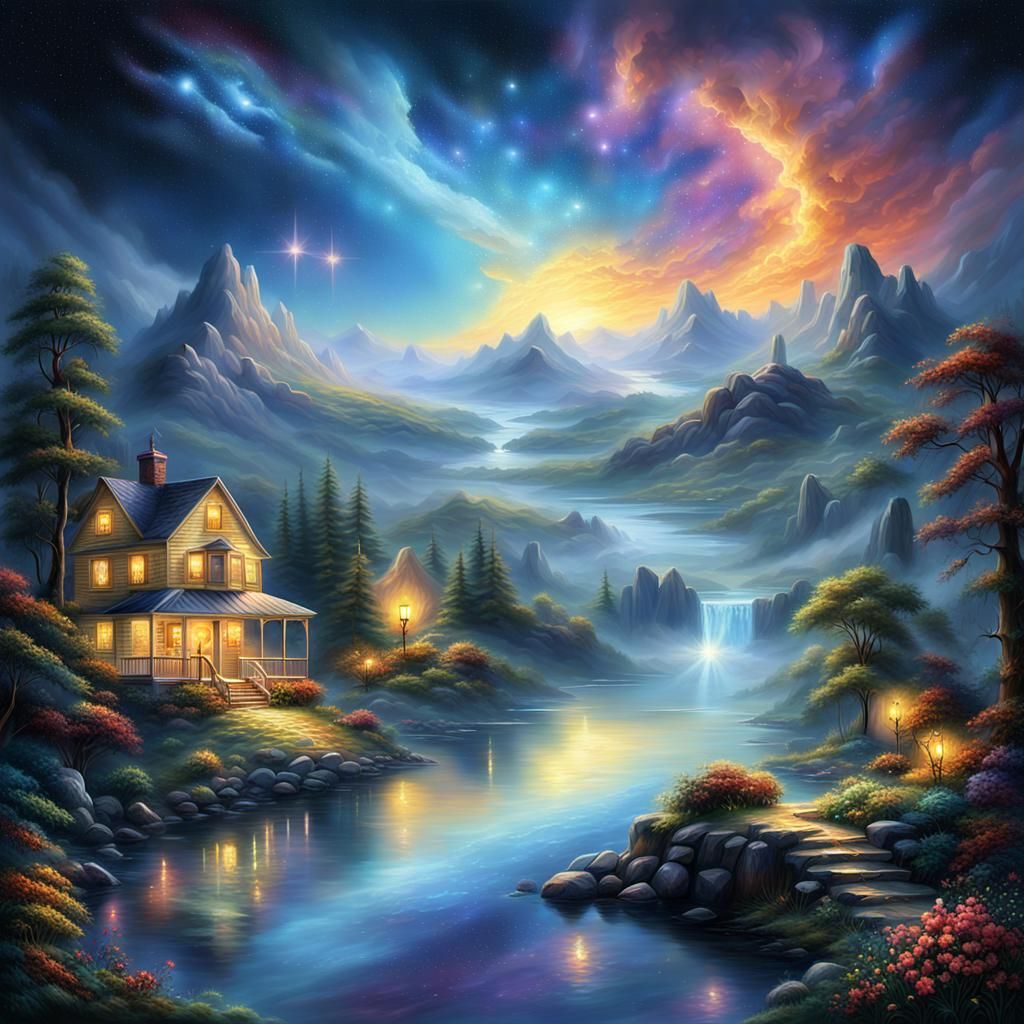 Spectacular Night Sky with Twinkling Stars