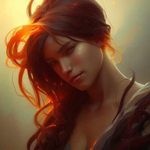 Heart Grenade Portrait in Hyperdetailed Digital Art