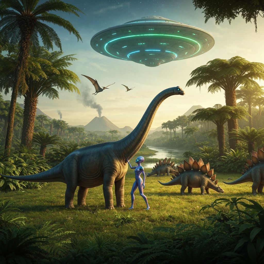 Jurassic World Encounter: Alien and Dinosaur in Hyper-Realis...