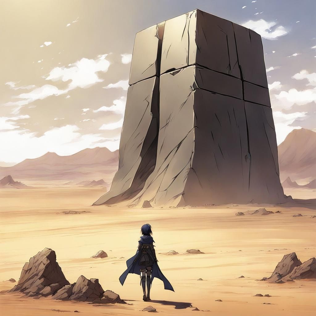 Monolith in Desert: Anime Key Visual Art