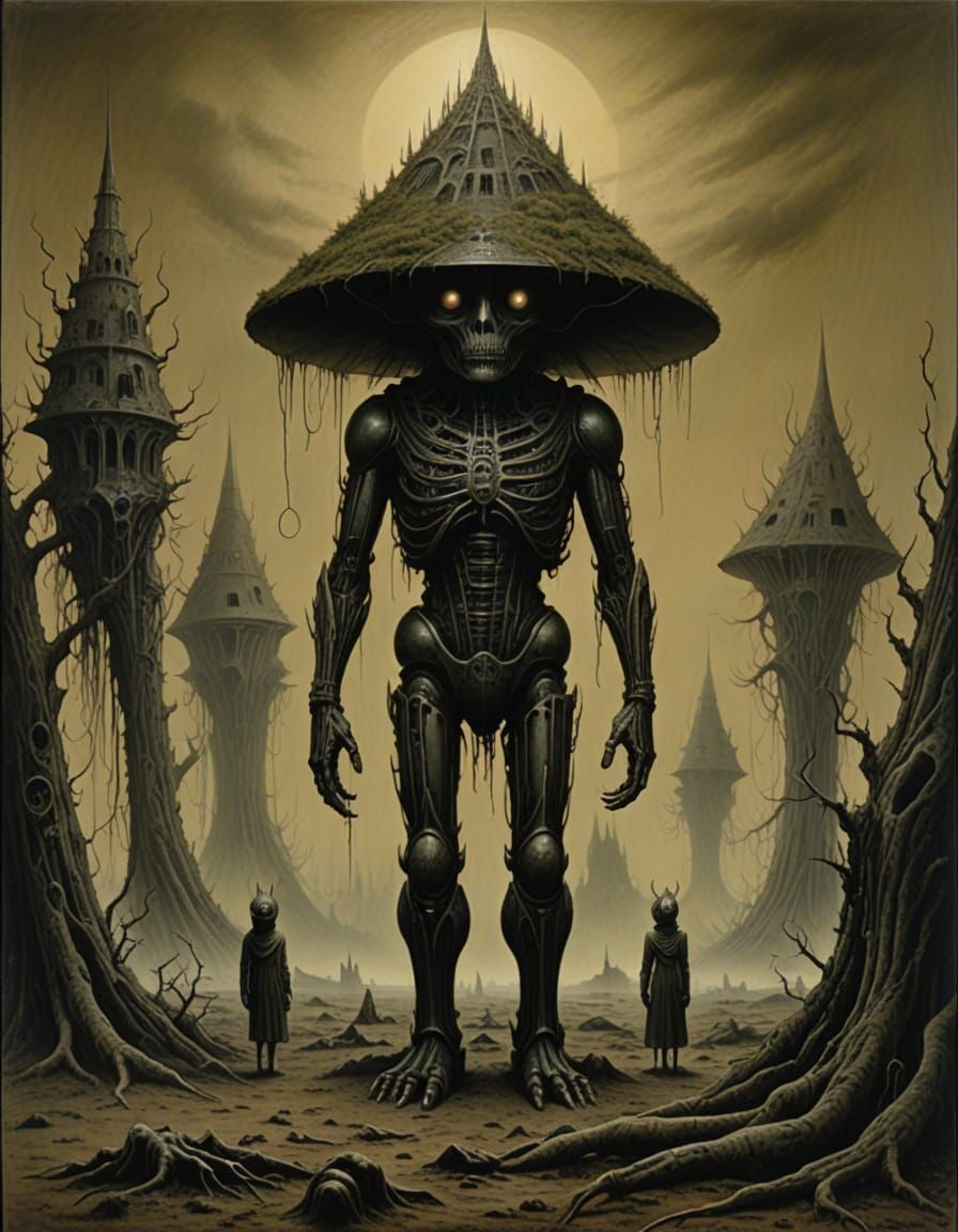 Ethereal Horror Figure in Twilight Forest