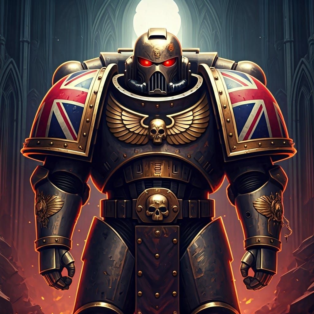 British Space Marine in Ornate Power Armor