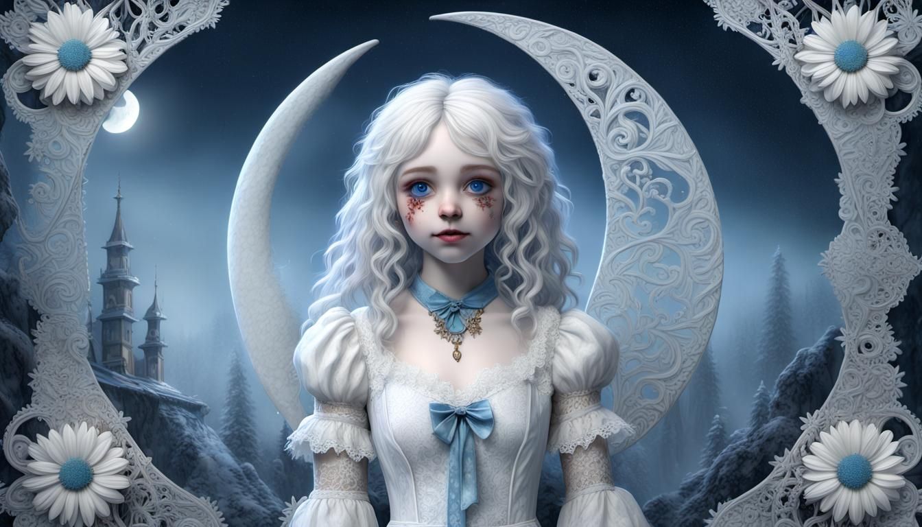 Raggedy Anne in Narnia with Glass Moon