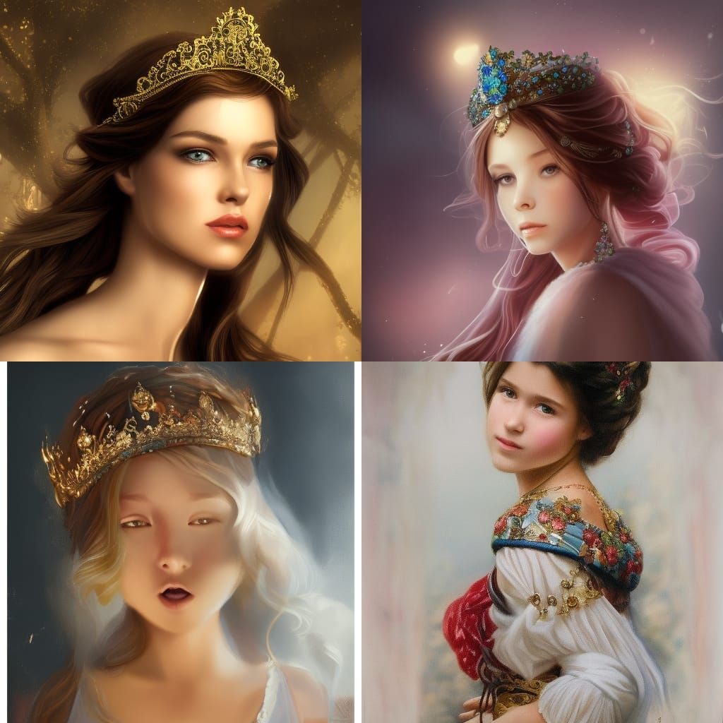 Hyperdetailed Princess Portrait in Artgerm Style
