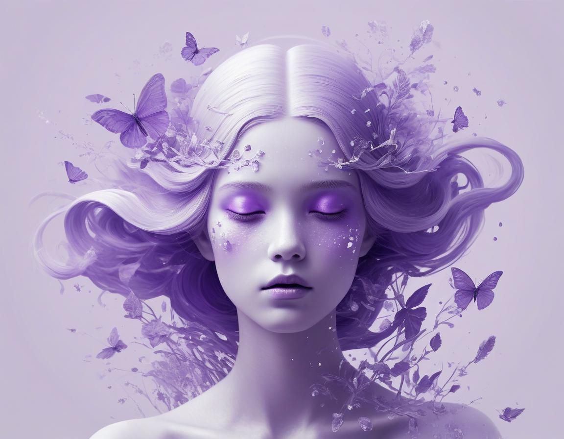 Ethereal Nostalgia in Argent Violet Hues