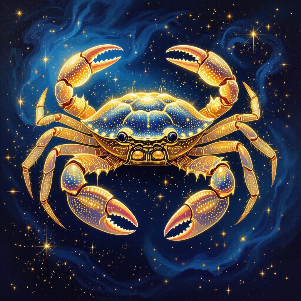 Celestial Crab Constellation Cancer as Cosmic Art