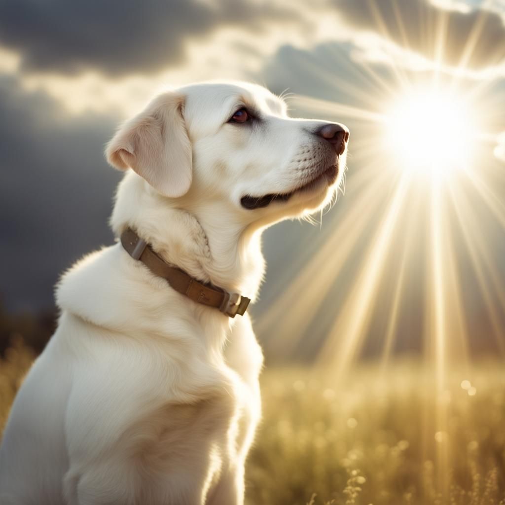 Dogs in Divine Sunshine and Soft Focus