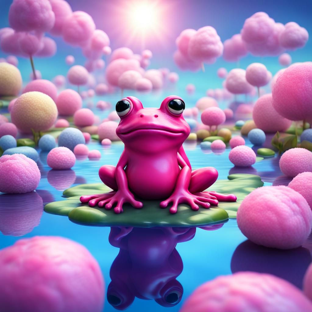 Bubblegum Frog in Candy Land Fantasy