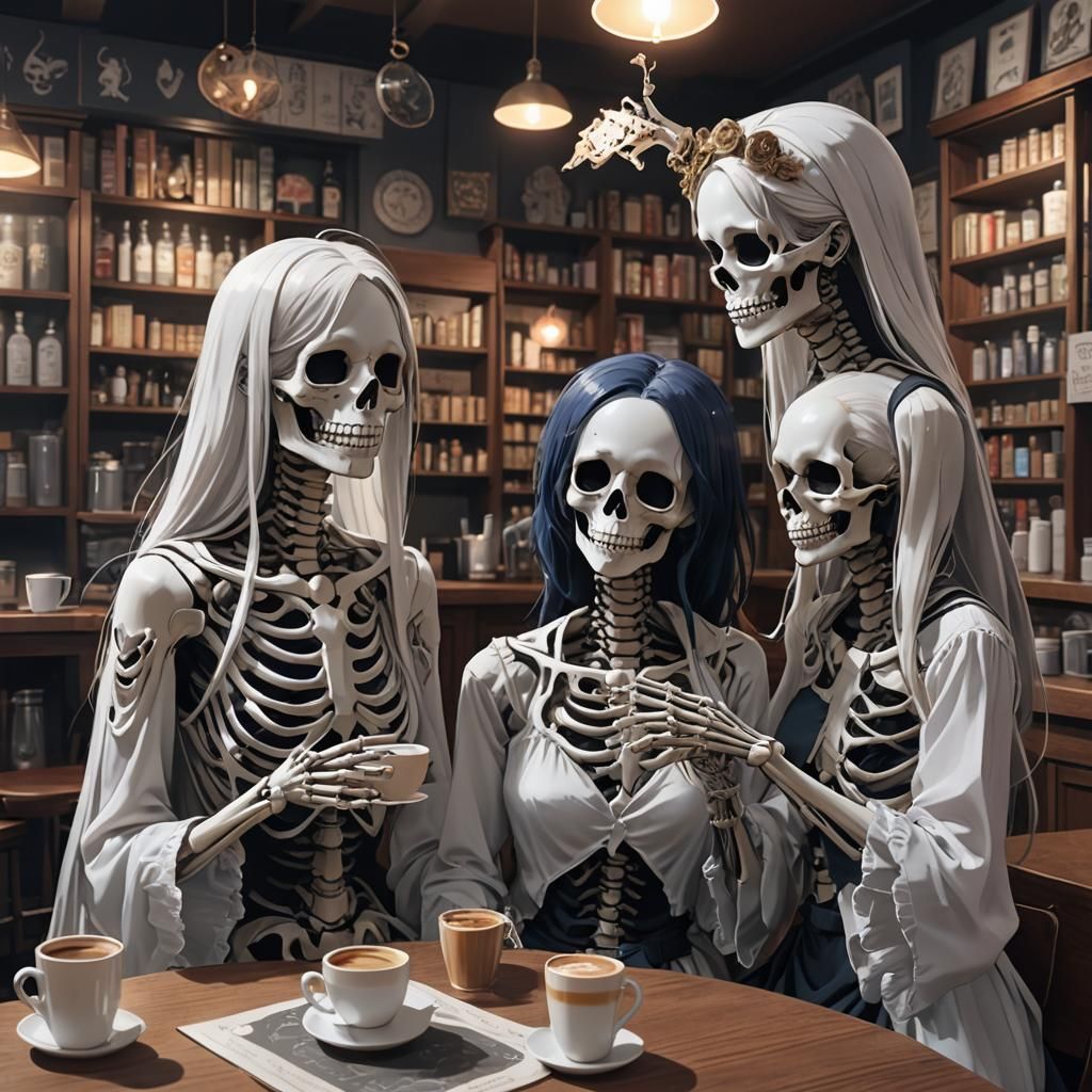 Lesbian Ghosts' First Date in Anime Style