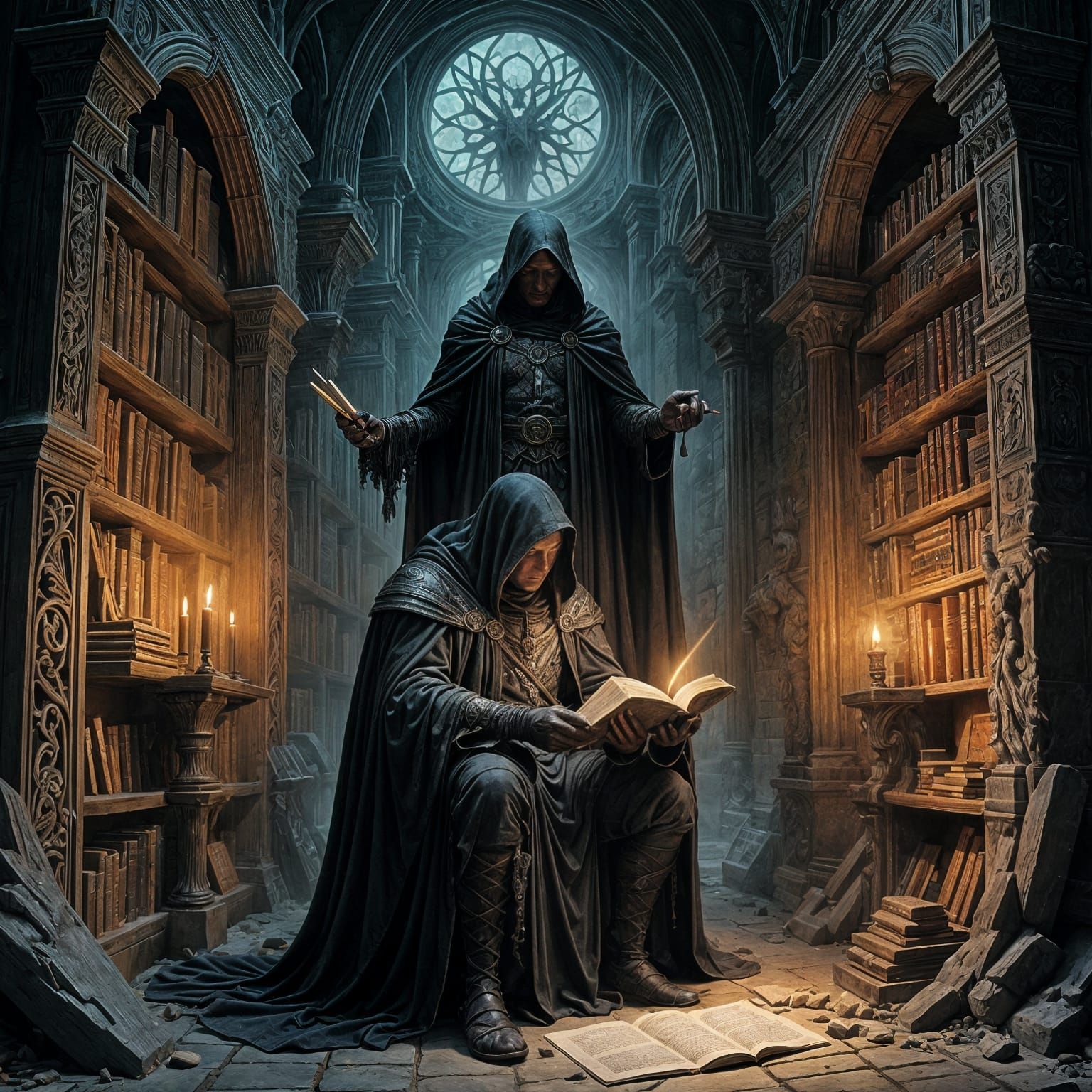 Dark Fantasy Alcove with Ancient Ruins