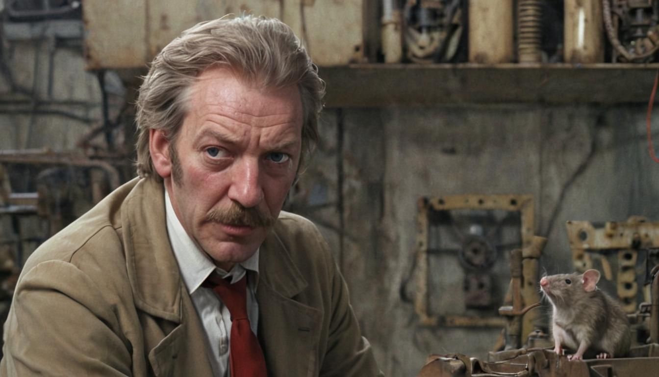 Donald Sutherland Hiding in Industrial Complex