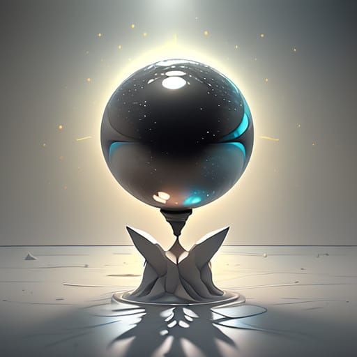 Sphere Glare and Distortion Under Spotlight