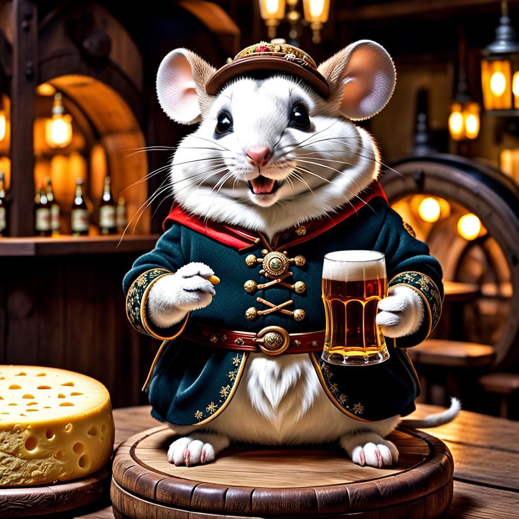 Bavarian mouse in a Munich tavern