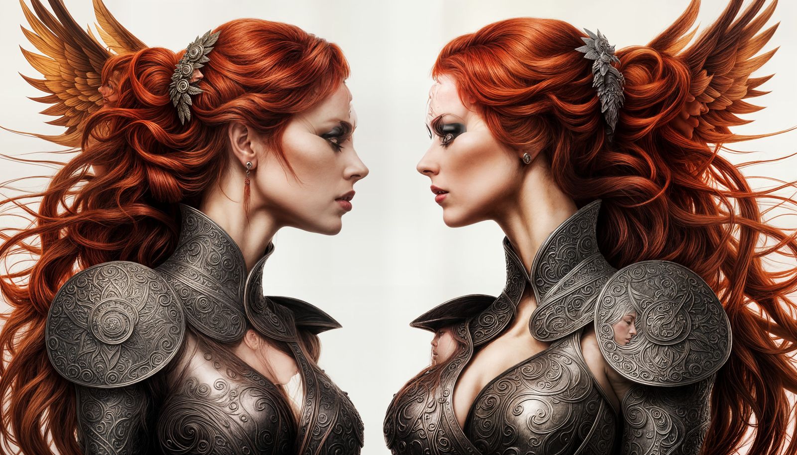 Redhead Goddesses of Chaos Standing Together